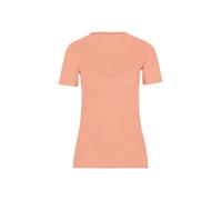 Trigema Damen Slim Fit T-Shirt mit Swarovski® Kristallen 502211, Einfarbig, Gr. X-Large, Rosa (Puder 031)