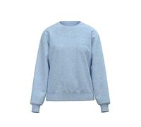 Sweatshirt TRIGEMA "TRIGEMA Dünnes Sweatshirt", Damen, Gr. S, iceblau, melange, Sweatware, 50% Baumwolle, 50% Polyester, Basic, Rundhals, Sweatshirts Sweatshirt (50715928-S) iceblau, melange