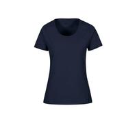 T-Shirt TRIGEMA "TRIGEMA Damen T Shirt aus Biobaumwolle", Damen, Gr. L, navy, Single Jersey, 100% Baumwolle (Bio-Baumwolle kbA), Basic, lang, ohne Ausschnitt, Shirts T-Shirt (43493741-L) navy