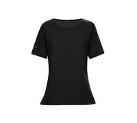 Trigema Damen T-Shirt Deluxe mit Swarovski Kristallen, Gr. 44 (Herstellergröße: L), Schwarz (schwarz 008)