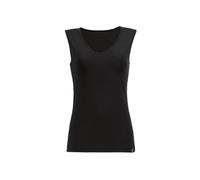 Tanktop TRIGEMA "TRIGEMA Trägershirt aus Viskose", Damen, Gr. L, schwarz, Single Jersey, 94% Viskose, 6% Elastan, Basic, lang, V-Ausschnitt, Tops Tanktop (797430-L) schwarz