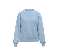 Sweatshirt TRIGEMA "TRIGEMA Dünnes Sweatshirt", Damen, Gr. M, iceblau, melange, Sweatware, 50% Baumwolle, 50% Polyester, Basic, Rundhals, Sweatshirts Sweatshirt (50715928-M) iceblau, melange