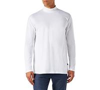 Longsleeve TRIGEMA "TRIGEMA Langarm Shirt mit Stehkragen", Herren, Gr. XXL, weiß, 100% Baumwolle, Basic, Langarm, Shirts (447845-XXL) weiß