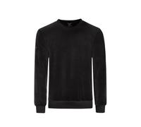 Sweatshirt TRIGEMA "TRIGEMA Nicki-Shirt", Herren, Gr. S, schwarz, 80% Baumwolle, 20% Polyester, casual, Sweatshirts (295934-S) schwarz