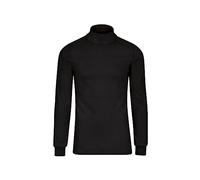 Rollkragenshirt TRIGEMA "TRIGEMA Langarm Ski- und Sport-Rollkragenpullover", Herren, Gr. M, schwarz, 100% Baumwolle, Basic, Langarm, Shirts (38870803-M) schwarz