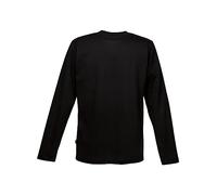 T-Shirt TRIGEMA "TRIGEMA Langarmshirt aus 100% Baumwolle", Herren, Gr. L, schwarz, 100% Baumwolle, Basic, Langarm, Shirts (442829-L) schwarz