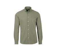 Poloshirt TRIGEMA "TRIGEMA Business-Hemd aus DELUXE-Single-Jersey", Herren, Gr. M, salbei, Single Jersey, 100% Baumwolle, lang, ohne Ausschnitt, Shirts (73363341-M) salbei
