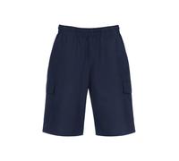 Jerseyhose TRIGEMA "TRIGEMA Cargo-Bermuda aus 100% Baumwolle", Herren, Gr. M, US-Größen, blau (navy), 100% Baumwolle, sportlich, Hosen (29874035-M) navy