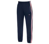 Sweathose TRIGEMA "TRIGEMA Jogginghose mit Seitenstreifen", Herren, Gr. M, Normalgrößen, blau (navy), Sweatware, 70% Baumwolle, 30% Polyester, Basic, Hosen Sweathose (57138219-M) navy