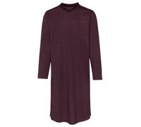 Pyjama TRIGEMA "TRIGEMA Herren-Nachthemd aus Biobaumwolle (kbA)", Herren, Gr. XXL, lila (aubergine, c2c), 100% Baumwolle (Bio-Baumwolle kbA), Basic, Homewear-Sets (41643163-XXL) aubergine, c2c