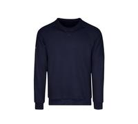 Sweatshirt TRIGEMA "TRIGEMA Sweatshirt mit angerauter Innenseite", Herren, Gr. S, blau (navy), 70% Baumwolle, 30% Polyester, Basic, Sweatshirts (865667-S) navy