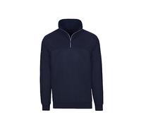 Sweatshirt TRIGEMA "TRIGEMA Sweatshirt mit Reißverschluss", Herren, Gr. L, blau (navy), Sweatware, 70% Baumwolle, 30% Polyester, Basic, lang, ohne Ausschnitt, Sweatshirts Sweatshirt (413043-L) navy