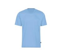 T-Shirt TRIGEMA "TRIGEMA T-Shirt aus 100% Baumwolle", Herren, Gr. XL, blau (horizont), Single Jersey, 100% Baumwolle, Basic, lang, Rundhals, Shirts T-Shirt (84896645-XL) horizont