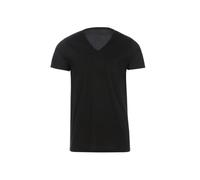 T-Shirt TRIGEMA "TRIGEMA V-Shirt Slim Fit" Gr. S, schwarz Herren Shirts (804328-S) schwarz