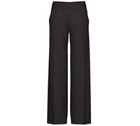 Jerseyhose TRIGEMA "TRIGEMA Jogginghose mit weitem Bein", Damen, Gr. S, US-Größen, schwarz, Sweatware, 70% Baumwolle, 30% Polyester, Basic, Hosen Jerseyhose (76619304-S) schwarz
