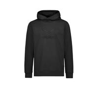 Kapuzensweatshirt TRIGEMA "TRIGEMA Kapuzenpullover mit großem 3D-Motiv", Herren, Gr. XL, schwarz, 70% Baumwolle, 30% Polyester, Sweatshirts (85537525-XL) schwarz