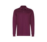 Poloshirt TRIGEMA "TRIGEMA Langarm Poloshirt mit Armbündchen", Herren, Gr. M, rot (sangria), 100% Baumwolle, Basic, Langarm, Shirts (25369016-M) sangria