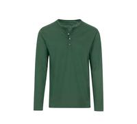 Longsleeve TRIGEMA "TRIGEMA Langarmshirt mit Knopfleiste", Herren, Gr. 4XL, grün (efeu), 100% Baumwolle, casual, Langarm, Shirts (67040112-4XL) efeu