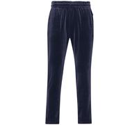 Jerseyhose TRIGEMA "TRIGEMA Nicki Hose mit praktischen Eingrifftaschen", Damen, Gr. M, US-Größen, blau (navy), Jersey, 80% Baumwolle, 20% Polyester, Basic, Hosen Jerseyhose (73272543-M) navy