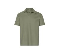 Poloshirt TRIGEMA "TRIGEMA Oversized Poloshirt ohne Knopfleiste in Waffeloptik", Herren, Gr. XL, salbei, Piqué, 100% Baumwolle, Basic, V-Ausschnitt, Shirts (78433111-XL) salbei