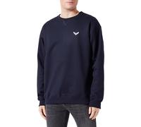 Sweatshirt TRIGEMA "TRIGEMA Oversized Sweatshirt mit Logo-Patch", Herren, Gr. XXL, blau (navy), 70% Baumwolle, 30% Polyester, Basic, Sweatshirts (72915061-XXL) navy