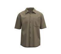 Blusenshirt TRIGEMA "TRIGEMA Polohemd in Waffel-Optik", Damen, Gr. L, taupe, Piqué, 100% Baumwolle, Basic, ohne Ausschnitt, Shirts Blusenshirt (74154017-L) taupe