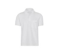 Poloshirt TRIGEMA "TRIGEMA Polohemd mit Brusttasche", Herren, Gr. 5XL, weiß, 100% Baumwolle, Basic, Shirts (76048528-5XL) weiß