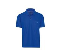 Poloshirt TRIGEMA "TRIGEMA Polohemd mit Brusttasche", Herren, Gr. L, blau (royal), 100% Baumwolle, Basic, Shirts (85382748-L) royal