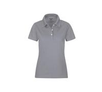 Poloshirt TRIGEMA "TRIGEMA Poloshirt aus Baumwolle", Damen, Gr. M, grau (cool, grau), 100% Baumwolle, Basic, Shirts (48463108-M) cool, grau