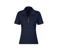 Poloshirt TRIGEMA "TRIGEMA aus Baumwolle mit Kristallsteinen" Gr. L, blau (navy) Damen Shirts (075954-L) navy