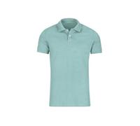 Poloshirt TRIGEMA "TRIGEMA Poloshirt aus elast. Piqué", Damen, Gr. L, blau (gletscher), 94% Baumwolle, 6% Elastan, Basic, Kurzarm, Shirts (10092802-L) gletscher