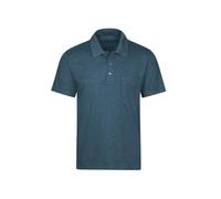 Poloshirt TRIGEMA "TRIGEMA aus Single-Jersey" Gr. XL, blau (jeans, melange) Herren Shirts Kurzarm (40754111-XL)