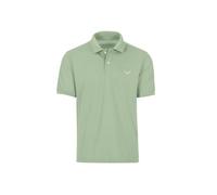 Poloshirt TRIGEMA "TRIGEMA Poloshirt DELUXE Piqué", Herren, Gr. L, grün (grün tea), 100% Baumwolle, Basic, Shirts (79133055-L) grün tea