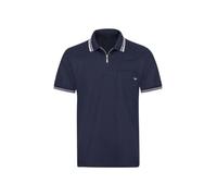 Poloshirt TRIGEMA "TRIGEMA mit Reißverschluss" Gr. M, blau (navy) Herren Shirts (190110-M) navy