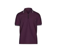 Poloshirt TRIGEMA "TRIGEMA Poloshirt mit Reißverschluss", Herren, Gr. M, lila (aubergine), 100% Baumwolle, Basic, Shirts (87832502-M) aubergine