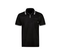 Poloshirt TRIGEMA "TRIGEMA mit Reißverschluss" Gr. L, schwarz Herren Shirts Kurzarm (171118-L)