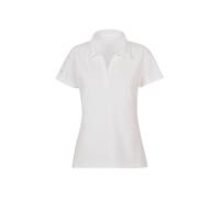Poloshirt TRIGEMA "TRIGEMA Poloshirt ohne Knopfleiste", Damen, Gr. L, weiß, Piqué, 100% Baumwolle, Basic, ohne Ausschnitt, Shirts (99948806-L) weiß
