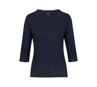 TRIGEMA Regular Fit Damen Longsleeve dunkelblau, Einfarbig