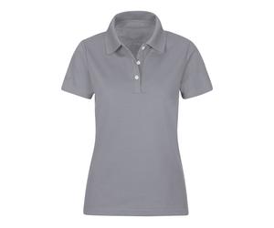 TRIGEMA Regular Fit Damen Poloshirt Cool-Grey, Einfarbig