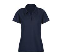 TRIGEMA Regular Fit Damen Poloshirt dunkelblau, Einfarbig