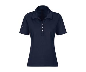 TRIGEMA Regular Fit Damen Poloshirt dunkelblau, Einfarbig