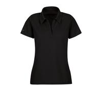TRIGEMA Regular Fit Damen Poloshirt schwarz, Einfarbig