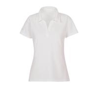 TRIGEMA Regular Fit Damen Poloshirt weiss, Einfarbig