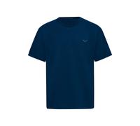 TRIGEMA Regular Fit T-Shirt Rundhals blau, Einfarbig