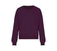 TRIGEMA Relaxed Fit Sweatshirt Rundhalsaubergine, Einfarbig
