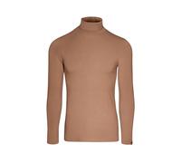 Rollkragenshirt TRIGEMA "TRIGEMA Rollkragen-Shirt aus elastischer Viskose", Herren, Gr. L, braun (haselnuss), 94% Viskose, 6% Elastan, Basic, Shirts (23876803-L) haselnuss