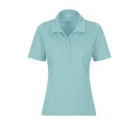 TRIGEMA Slim Fit Damen Poloshirt grün, Einfarbig