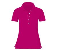 TRIGEMA Slim Fit Damen Poloshirt magenta, Einfarbig