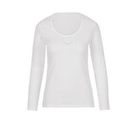 TRIGEMA Slim Fit Longsleeve weiss, Einfarbig