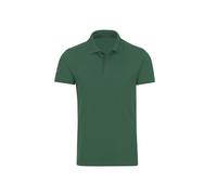 Poloshirt TRIGEMA "TRIGEMA Slim Fit Poloshirt aus DELUXE-Piqué", Herren, Gr. L, grün (efeu), 100% Baumwolle, Basic, Shirts (70970029-L) efeu